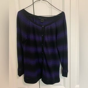 Marc by Marc Jacobs black and purple knit cardigan size Small